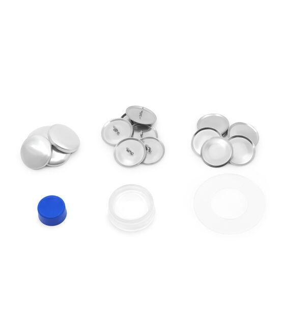 Dritz 7/8" Craft Cover Button Kit, 14 Sets, Nickel, , hi-res, image 4