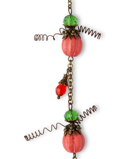 9" Pumpkin Reconstituted Turquoise Strung Beads by hildie & Jo, , hi-res, image 3