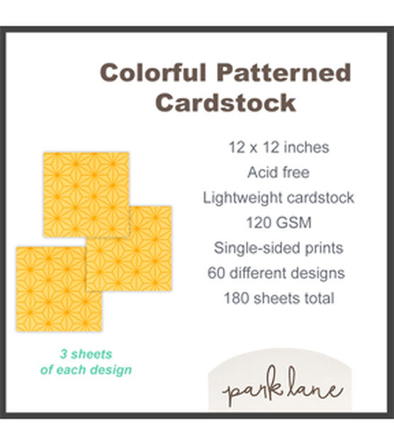 180 Sheet 12" x 12" The Basics Cardstock Paper Pack by Park Lane, , hi-res, image 3