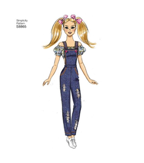 Simplicity S8865 11 1/2" Fashion Doll Clothes Sewing Pattern, , hi-res, image 3