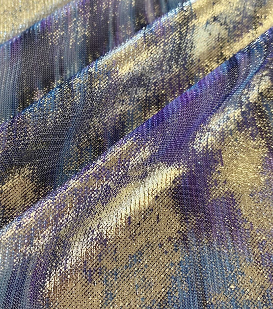 Tie Dyed Cosmic Metallic Knit with Foil Fabric, , hi-res, image 4