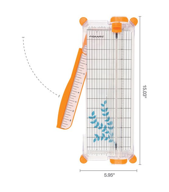 Fiskars SureCut(tm) Deluxe Craft Paper Trimmer - 12 Cut Length - Craft and  Office Paper Cutter with Grid Lines - White 
