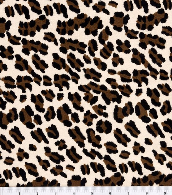 Brown Cheetah Suede Fabric