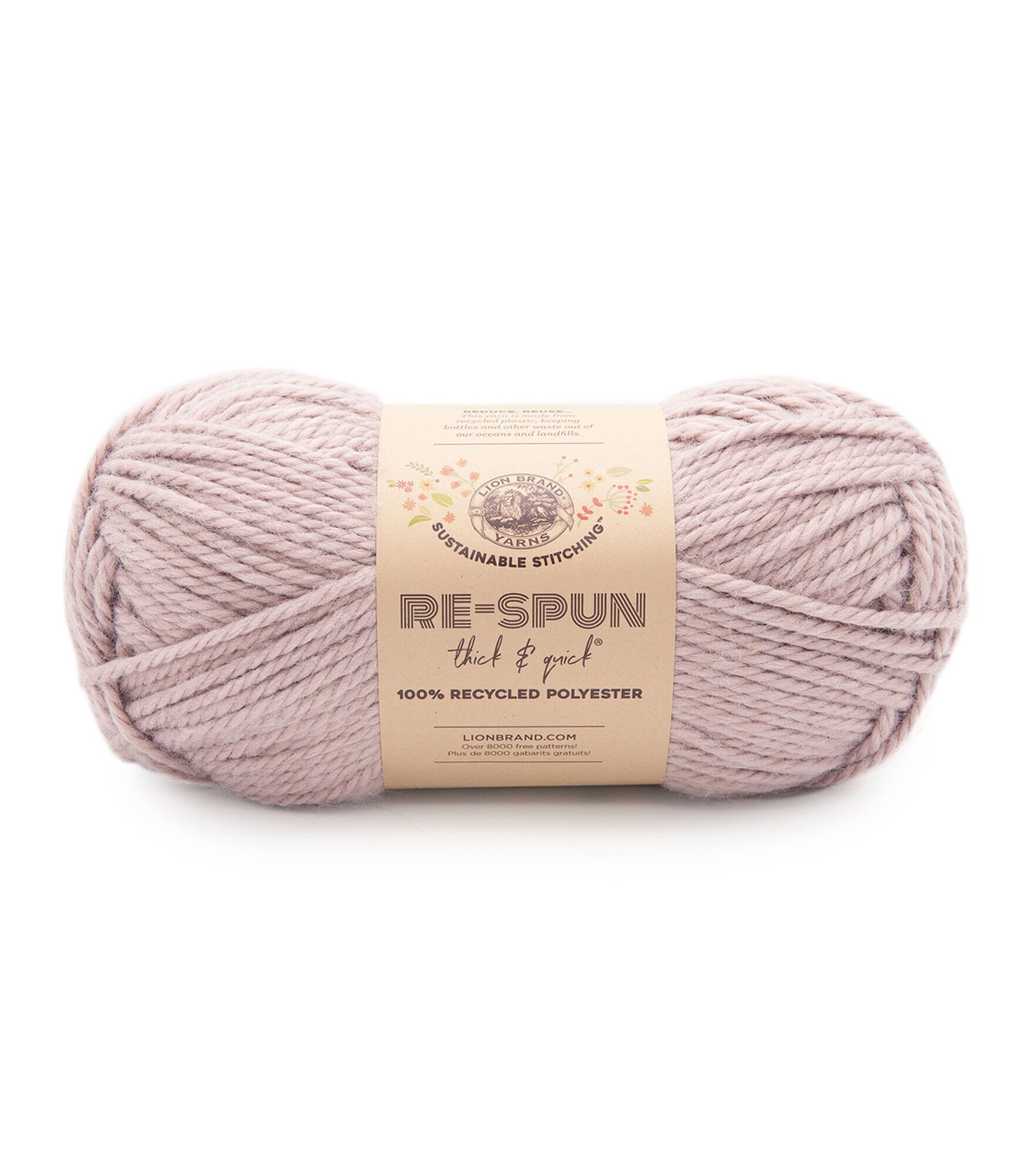 Lion Brand Re-Spun Thick & Quick 223yds Super Bulky Polyester Yarn, Wisteria, hi-res