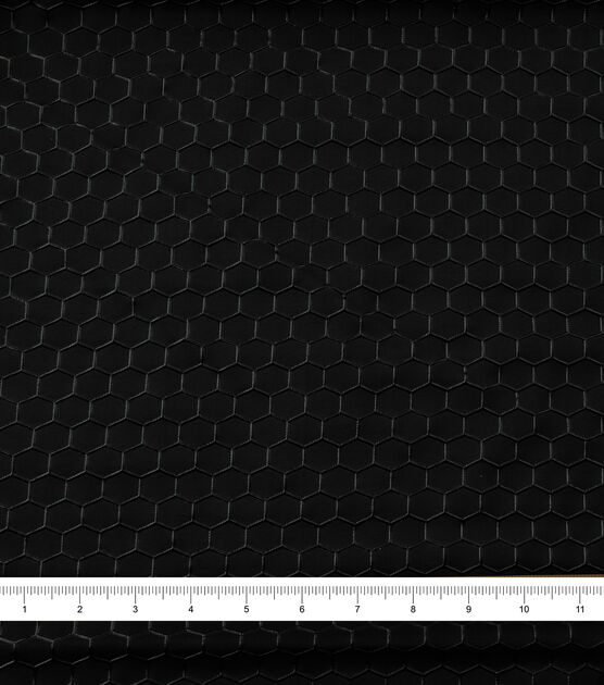 Yaya Han Cosplay Honeycomb Texture Black Faux Leather Fabric, , hi-res, image 3