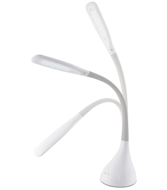OttLite 24" Adjustable White LED Desk Lamp With USB, , hi-res, image 3