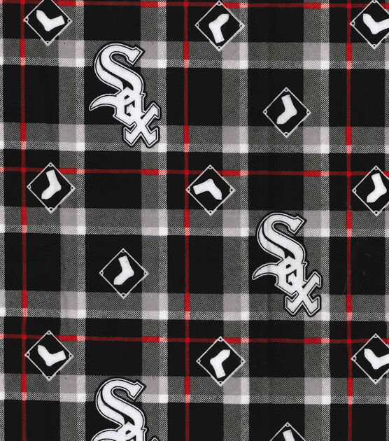 Fabric Traditions Chicago White Sox Flannel Fabric Plaid