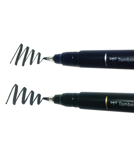Tombow Fudenosuke Fine Tip Brush Pen 2pk Black, , hi-res, image 7