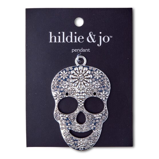 Halloween Metal Skull Pendant by hildie & jo