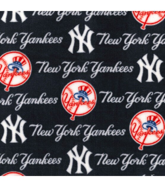 Fabric Traditions New York Yankees Fleece Fabric Tossed, , hi-res, image 2