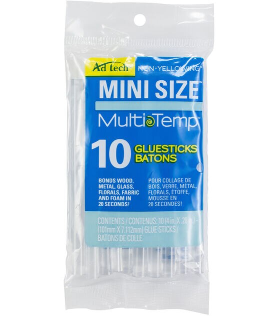 Adhesive Technologies Multi Temp Mini Glue Sticks 4"X.28" 10Pk