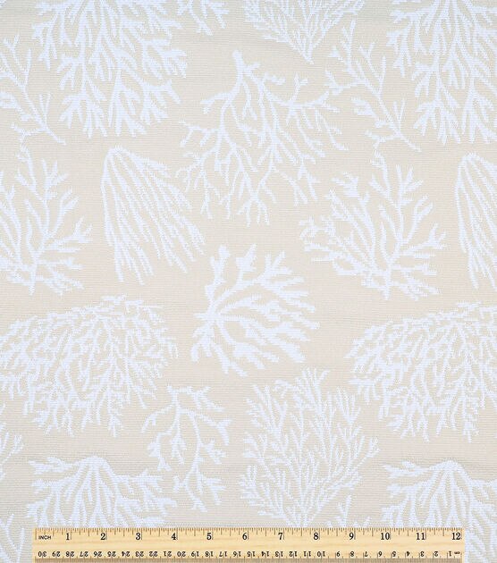 Coral Cove Beige Jacquard Outdoor Fabric, , hi-res, image 2