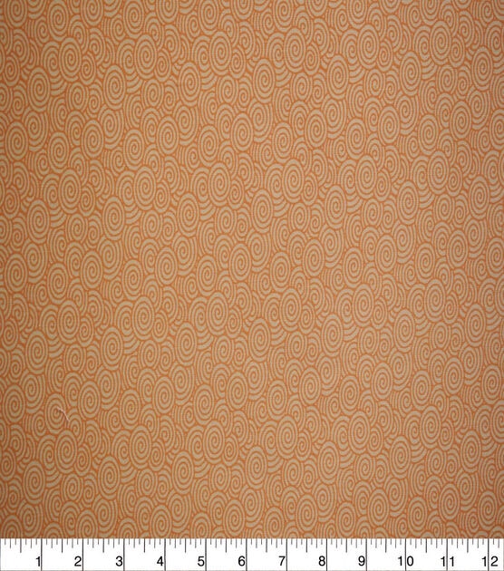 Orange Swirls Quilt Cotton Fabric by Quilter's Showcase