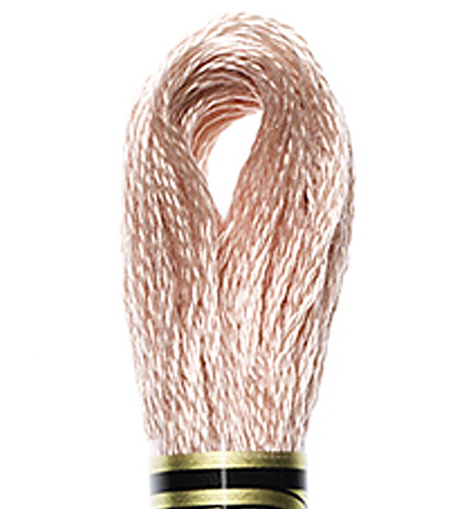 DMC 8.7yd Pink 6 Strand Cotton Embroidery Floss, 224 Light Shell Pink, swatch, image 3