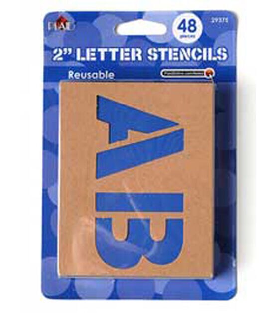 Plaid 48 pk 2'' Stencils Value Pack Plain Jane Letters