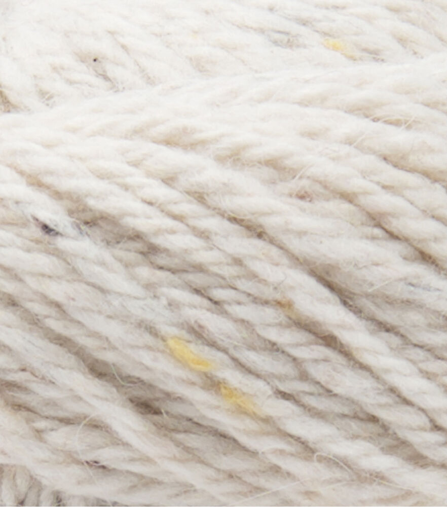 Lion Brand Re Tweed Worsted 3.5oz Wool Blend Yarn, Hay, swatch, image 1