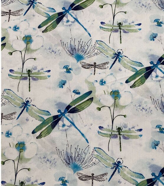 Blue Dragonflies Quilt Cotton Fabric by Keepsake Calico