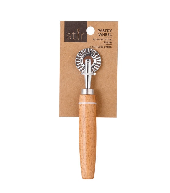 Stainless Steel Dough Pastry Wheel With Wood Handle by STIR