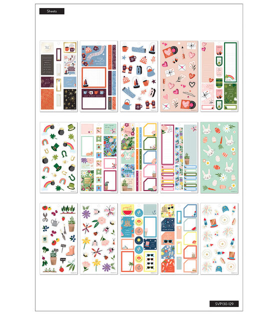 608pc Cheerful Seasons Happy Planner Sticker Pack, , hi-res, image 2