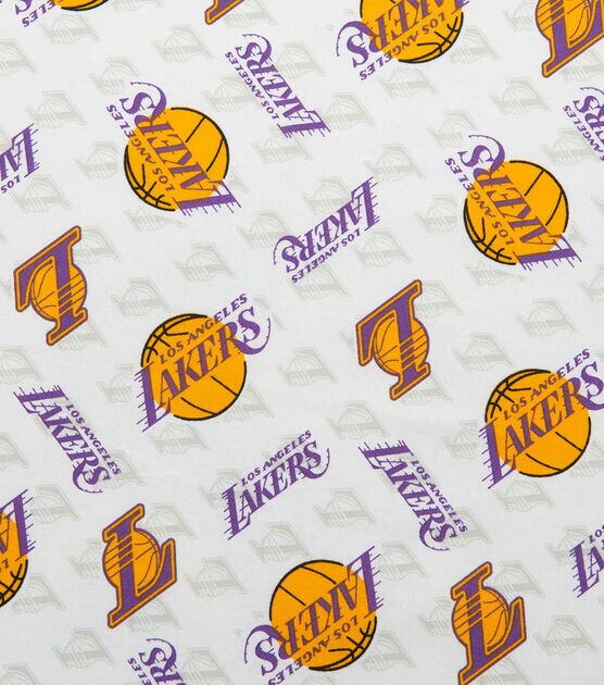 LA Lakers Cotton Fabric Vintage Logo