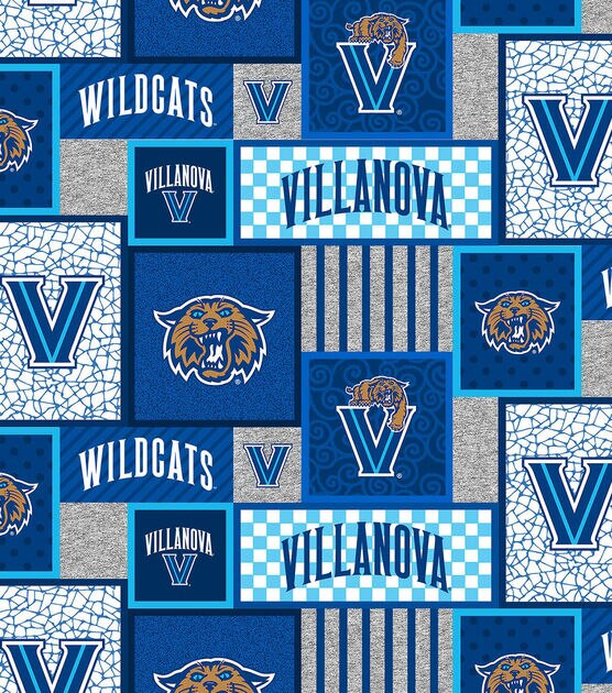 Villanova Wildcats Fleece Fabric Logos