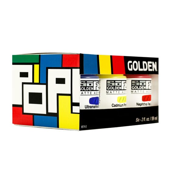 Golden Pop Soflat Matte Acrylic Paint Set of 6