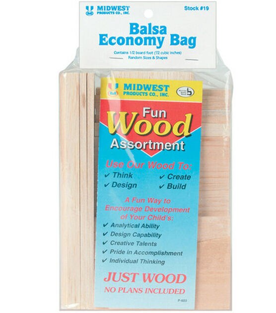 Midwest Products Balsa Wood Economy Bag