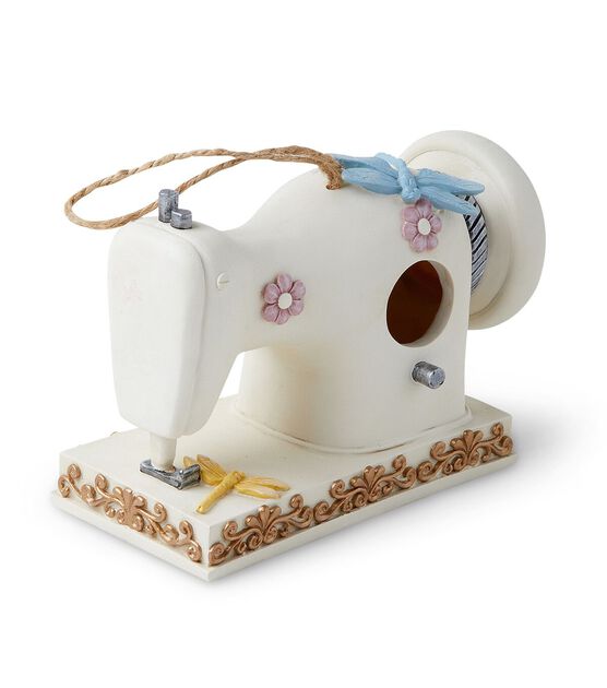8" Spring White Sewing Machine Birdhouse by Place & Time, , hi-res, image 3