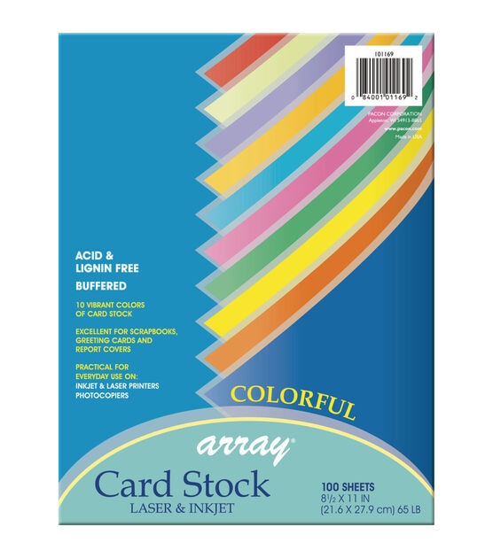 Pacon 100 Sheet 8.5" x 11" Multicolor Card Stock, , hi-res, image 2