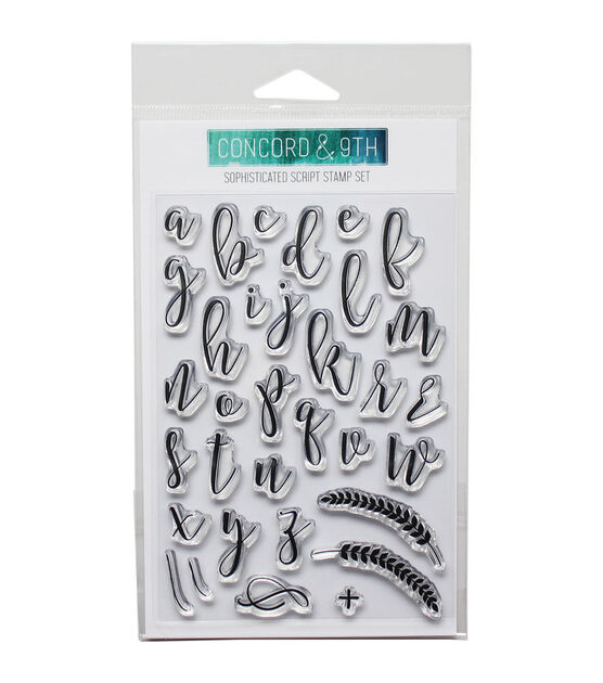Concord & 9th 32 pk Clear Stamps Sophisticated Script