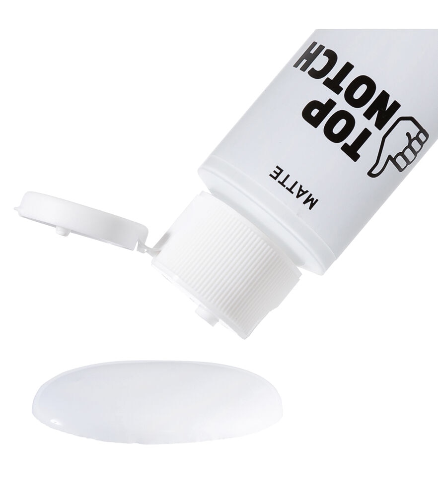 2oz Matte Acrylic Paint by Top Notch, White, swatch, image 1