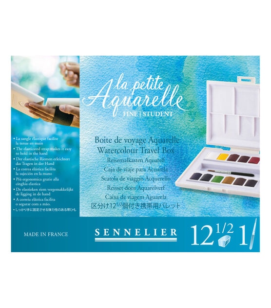 Sennelier La Petite Aquarelle Watercolor Set 12 Color Half Pan Set, , hi-res, image 2