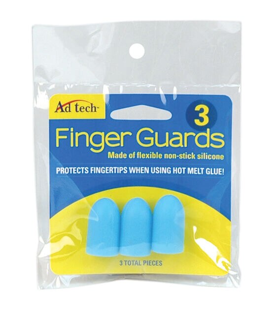 Promifun Blue Silicone Finger Protectors, Hot Glue Gun Finger Gloves, 15  Pcs of Finger Guards, for Sewing, Adhesives, Wax, Finger Caps in 3 Sizes