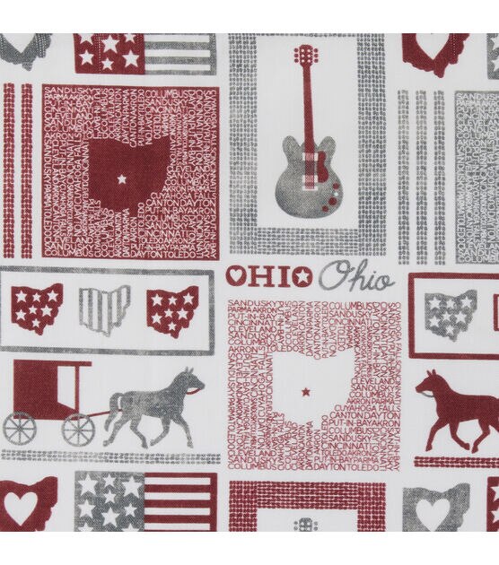 Ohio State Pride Cotton Fabric Quarter Bundle, , hi-res, image 4