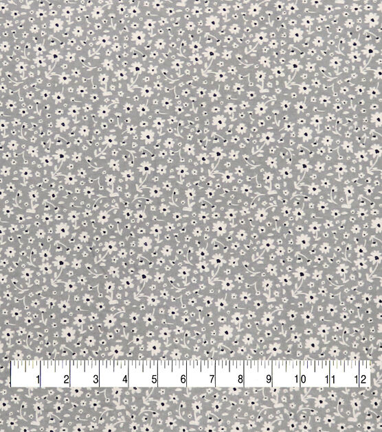 Tiny Daisy Gray 108" Wide Flannel Fabric, , hi-res, image 3