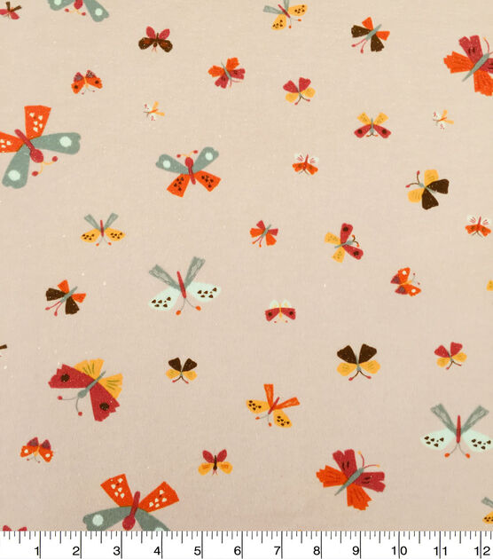 Pink Glitter Butterflies Interlock Knit Fabric by POP!, , hi-res, image 4