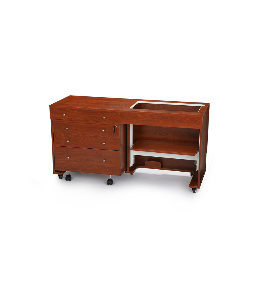 Kangaroo Kabinets Kangaroo & Joey Sewing Cabinet, Teak, swatch, image 3