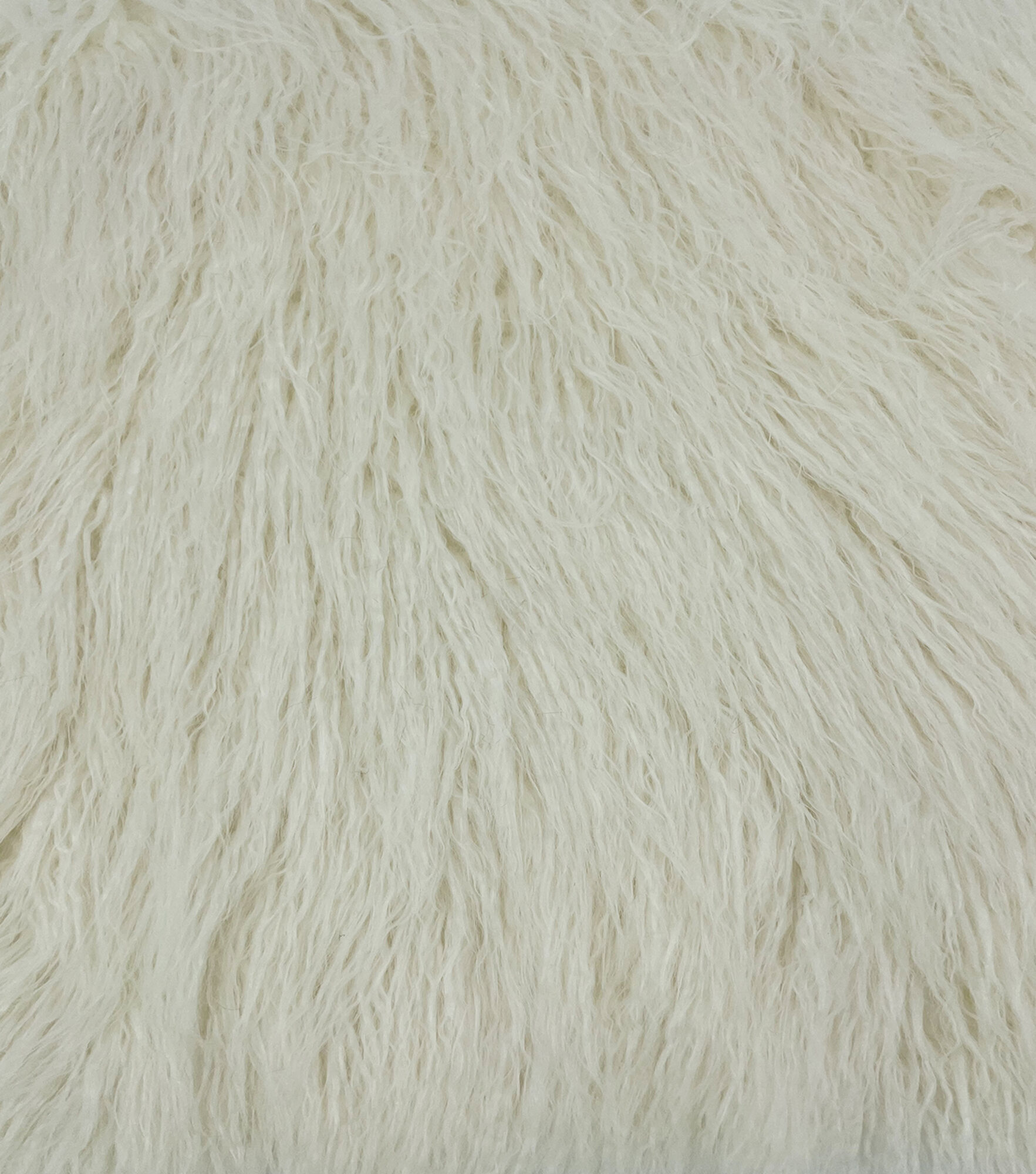 Crinkle Fur Fabric, White, hi-res