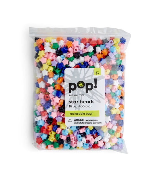 Pop! Possibilities 11mm Star Beads - Kids Pony Beads - Kids