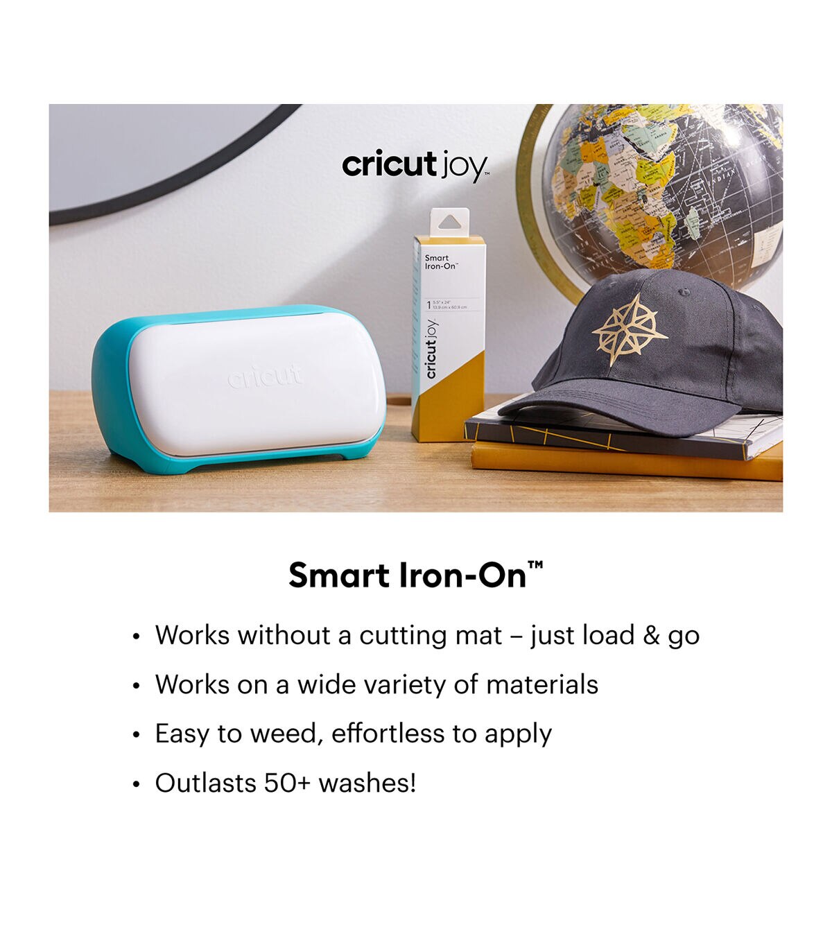 DIY Supplies Cricut Joy Smart Glitter Iron On Vinyl 5.5 x 19 HTV Roll Aqua 