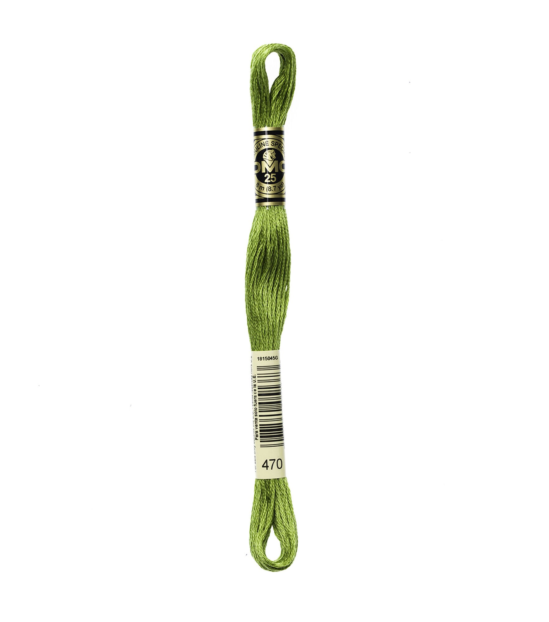 DMC 8.7yd Greens & Grays 6 Strand Cotton Embroidery Floss, 470 Light Avocado Green, hi-res