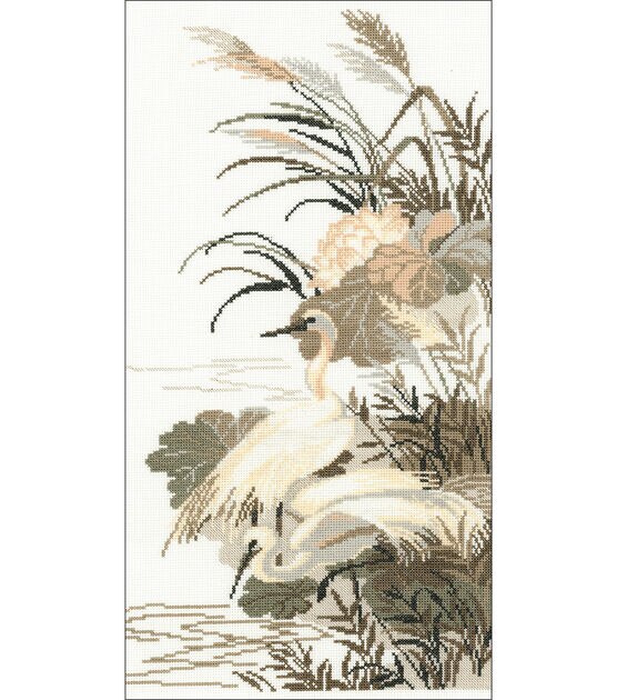 RIOLIS 10" x 19" Herons Counted Cross Stitch Kit, , hi-res, image 2