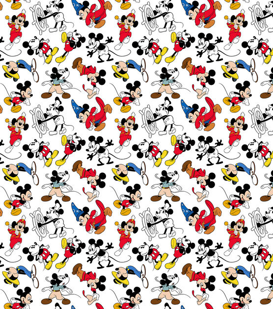 Disney Mickey Mouse Cotton Fabric Mickey Through the Years, , hi-res, image 2