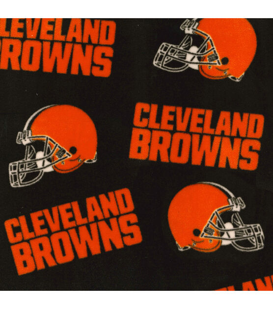 Fabric Traditions Cleveland Browns Fleece Fabric Logo, , hi-res, image 2