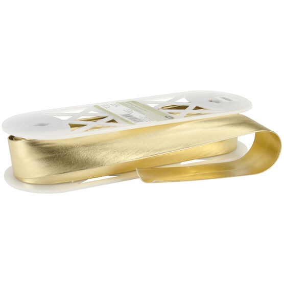 Simplicity Pleather Metallic Belting Trim 1.5'' Gold