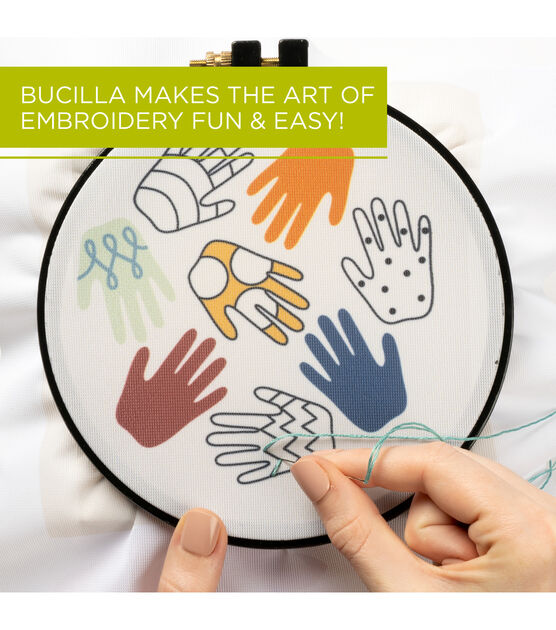 Bucilla 6" Creative Hands Embroidery Kit, , hi-res, image 4