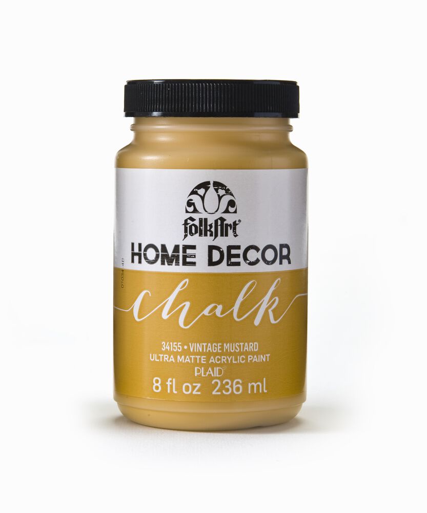 FolkArt Home Decor Chalk 8 oz, Vintage Mustard, swatch