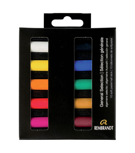 Rembrandt Soft Pastel Set, Half-Stick, 10-Colors, General Colors