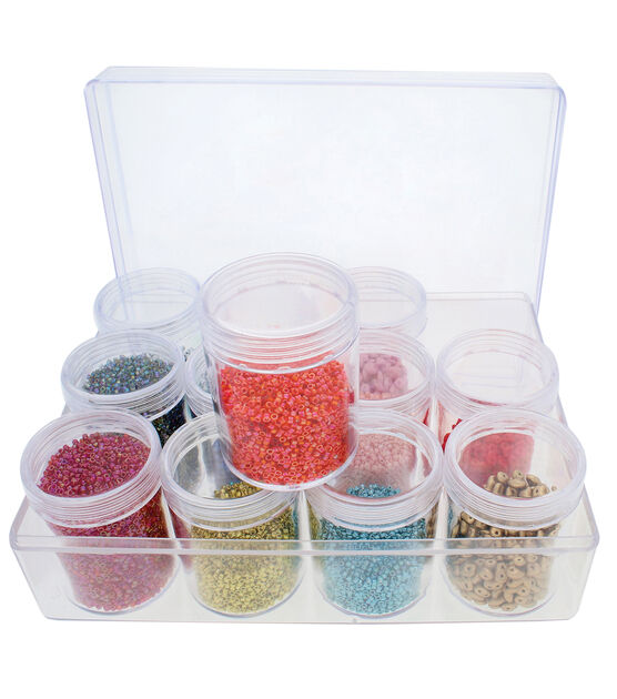 Cntb111 6 Storage Stackable Containers for Beads Crafts 2.75