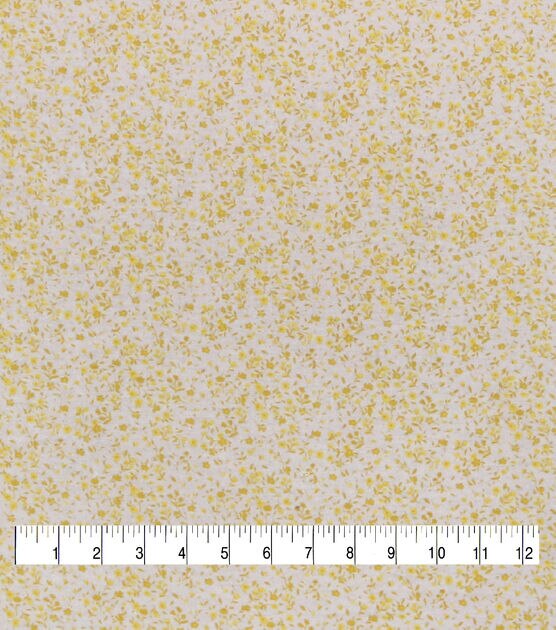 Tiny Floral Yellow 108" Wide Flannel Fabric, , hi-res, image 3
